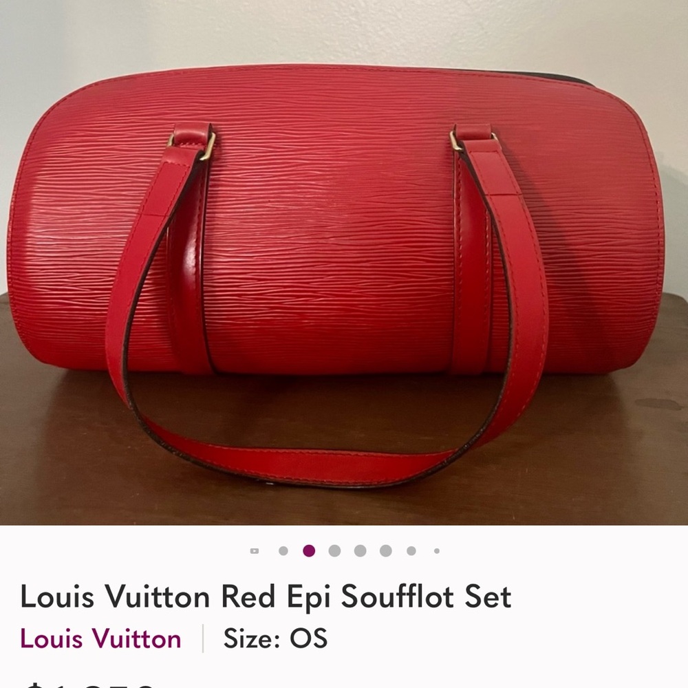 Louis Vuitton Cherry Red Epi Souflet Leather Shoulder Bag - Picture 13 of 16